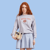 I NEED GOD VARSITY SWEATER - I NEED GOD