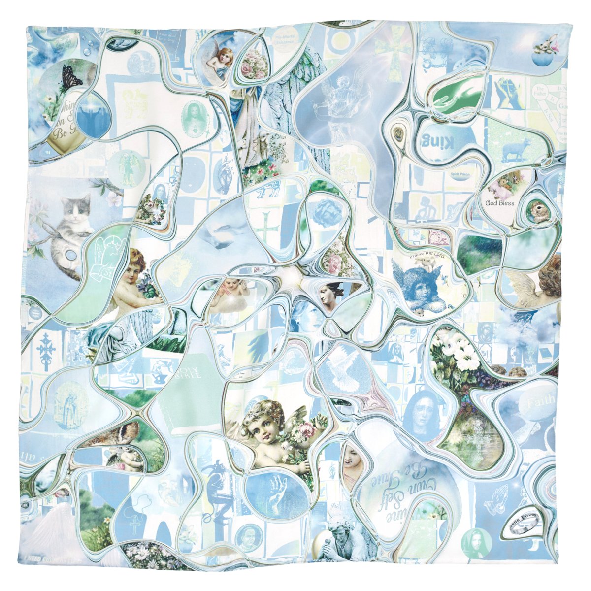 SILK SCARF BY KRILL NYC - I NEED GOD