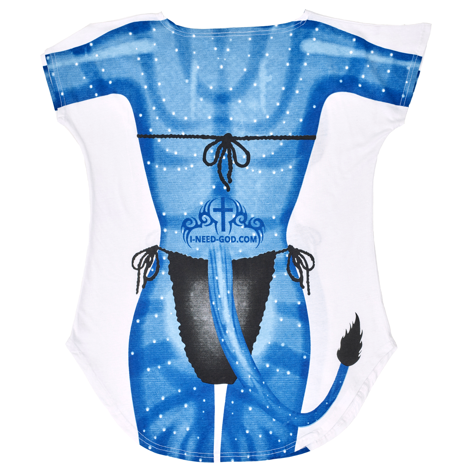 Avatar Na'vi Body Bikini Coverup T-shirt Back with Tail